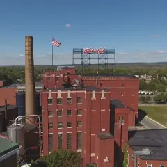 The F.X. Matt brew house with the Utica Club rooftop sign